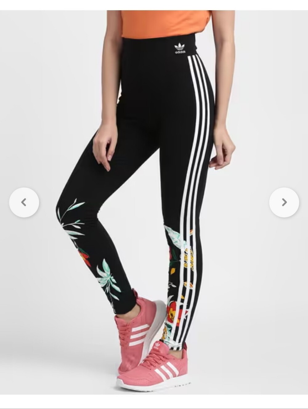 adidas| HER Studio London Women’s Black Floral Leggings - Picture 3 of 9